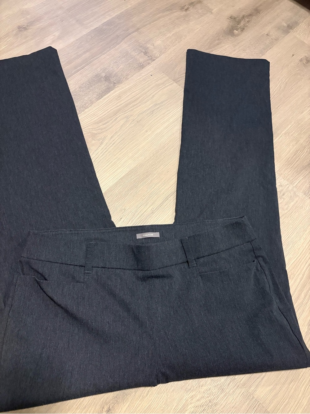 Maurice’s Charcoal Heather bootcut Bengaline mid rise XL bootcut pants